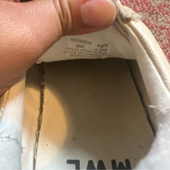 Madewell Kickoff Trainer Sneakers in Leather and Spot Dot Calf Hair W8 - Picture 7 of 9